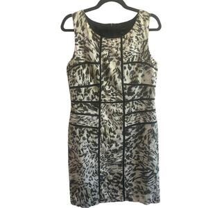 Ann Taylor Size 8 Dress Sheath Sleeveless Leopard
